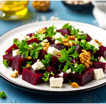 Rote-Bete-Salat mit Feta und Walnüssen