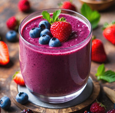 Beerensmoothie mit Joghurt